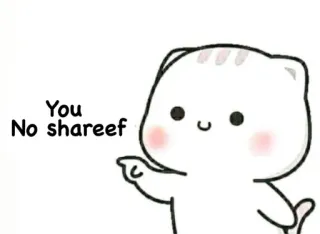 🥰 35fa6f57 You
No shareef chat, mignon, drôle, mème, dessin animé, chaton, sain telegram sticker