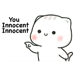 💘 bf6451f3 You Innocent Innocent chat, dessin animé, innocent, mignon, adorable telegram sticker