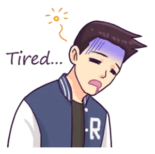 😓 b6a96fdb Tired... уставший, измученный, потный, пот whatsapp sticker
