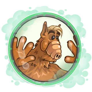 🙃 dfd90235 ALF АЛФ, Мультфильм, Пришелец, Сериал, 80-е telegram sticker