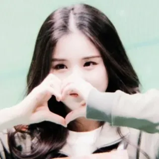🖤 3eb2d2fd femme, coeur, amour, coréen, fille, mignon, geste whatsapp sticker