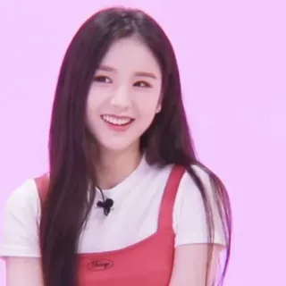 😁 f282089f femme, fille, souriant, portrait, coréen, cheveux longs, jeune whatsapp sticker