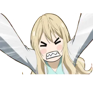 🥶 35c07be7 Anime, Fille, En colère, Frustrée, Mignon, Dessin animé telegram sticker