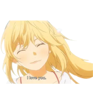 ☺️ 6e9b785e I love you. animé, amour, fille, souriant, joyeux telegram sticker