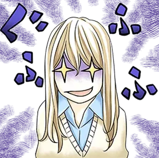 🤩 c048f0b1 べろべろ Animé, Dessin animé, Expression, Yeux étoilés, Drôle telegram sticker