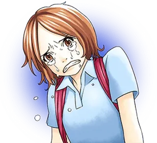 😭 ead5c83b pleurer, triste, larmes, animé, fille telegram sticker