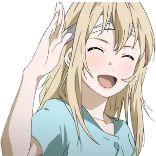 ❤️ fb454191 Anime, Fille, Sourire, Joyeux, Dessin animé telegram sticker