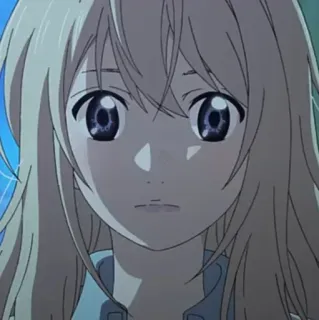 ✨ 1d855369 动漫, 女孩, 肖像, 角色, 绘画, 金发, 蓝眼睛 whatsapp sticker