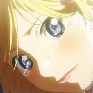 ✨ be8c5bf3 动漫, 女孩, 哭, 悲伤, 情感, 眼泪 whatsapp sticker