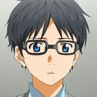 ✨ c538919c 动漫, 卡通, 男孩, 眼镜, 角色, 肖像 whatsapp sticker