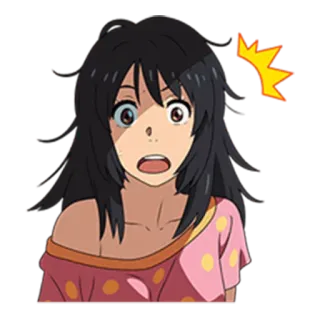 😳 bf73ed9d Anime, Charakter, Überrascht, Mädchen whatsapp sticker