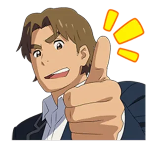 👍 fa3aaae7 Daumen hoch, Mann, Zustimmung, Positiv, Emoji whatsapp sticker