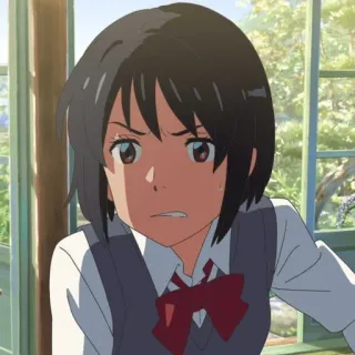🍣 0b52a7b7 Mitsuha Miyamizu Your Name Anime, Postać, Mitsuha, Miyamizu, Twoje Imię telegram sticker