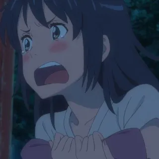 🍣 2bab7fa6 Anime, Dziewczyna, Płacz, Emocjonalne telegram sticker