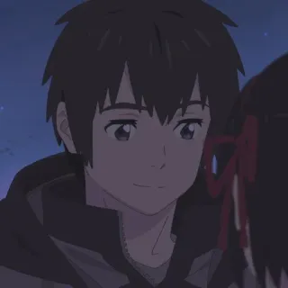 🍣 4e82ea19 Taki Tachibana Your Name Anime, Your Name, Taki Tachibana, Postać, Animacja telegram sticker