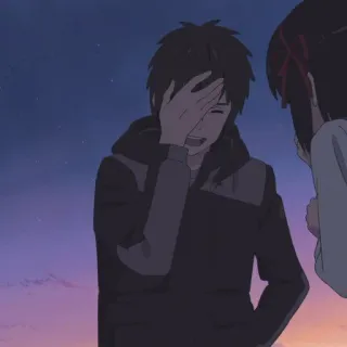 🍣 5479ea28 anime, smutny, chłopak, postać telegram sticker