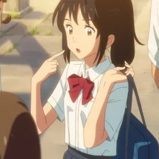 🍣 729d3607 Anime, Dziewczyna, Mundur szkolny, Kreskówka, Postać, Animacja telegram sticker