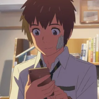 🍣 7506d9b7 Taki Tachibana Your Name Anime, Chłopak, Postać, Telefon, Your Name, Taki Tachibana telegram sticker