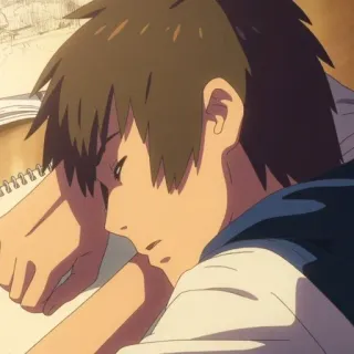 🍣 7a490a0a anime, chłopak, zmęczony, śpiący, nastolatek, animacja telegram sticker
