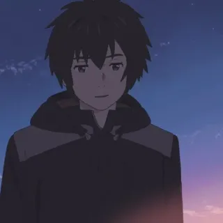 🍣 98448f0d Taki Tachibana Your Name Anime, Postać, Taki Tachibana, Your Name, Chłopak, Nastolatek telegram sticker