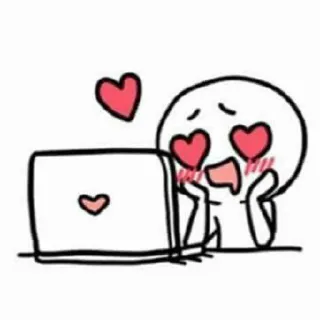 🍊 08e7fe69 รัก, หัวใจ, อินเทอร์เน็ต, น่ารัก, การ์ตูน, อารมณ์ telegram sticker