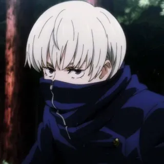 ❤️ 5f297892 Toge Inumaki Jujutsu Kaisen Anime, Manga, Personnage, Cheveux Blancs telegram sticker