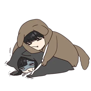 😨 3c26bd98 卡通, 狗, 困, 可爱, 角色, 动物 telegram sticker