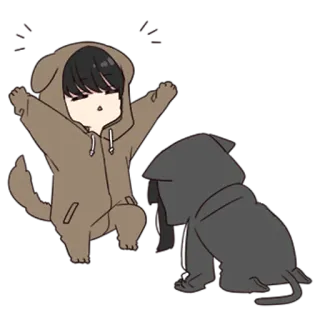 🥳 8f70b3e7 卡通, 狗, 小狗, 动物, 宠物, 可爱 telegram sticker