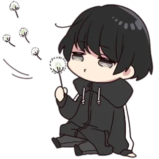 😊 ae5e3a63 애니메이션, 치비, 귀여운, 민들레, 카와이, 캐릭터 telegram sticker