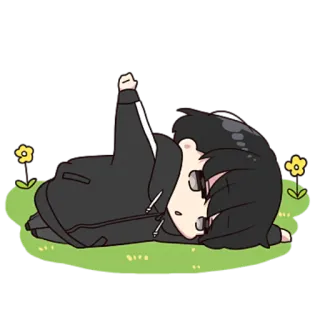 😴 f9b44434 만화, 중지, 불쾌한, 제스처, 애니메이션, 잔디 telegram sticker