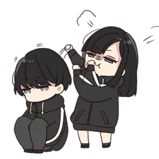 😡 1a1f6302 Anime, Manga, Stiker, Chibi, Kartun, Karakter telegram sticker