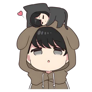 😴 515c0d60 imut, anime, kartun, kawaii, tidur, hoodie, chibi telegram sticker