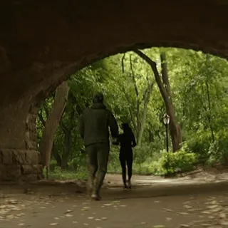 🪨 a8c12639 parque, túnel, árvores, corrida, pessoas, natureza telegram sticker