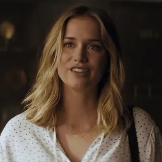 😅 bba3aabc mulher, cabelo loiro, retrato, sorrindo, atriz telegram sticker