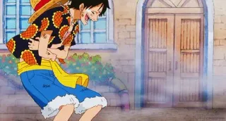 😂 ceb02c8b Monkey D. Luffy One Piece Аниме, Ван Пис, Луффи, Мультфильм, Аниме персонаж telegram sticker