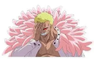😂 dd8f77a3 Donquixote Doflamingo One Piece Аниме, Ван Пис, Дофламинго, Злодей, Персонаж telegram sticker