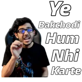 YouTube vs TikTok : Carryminati Stickers 2 whatsapp stickers