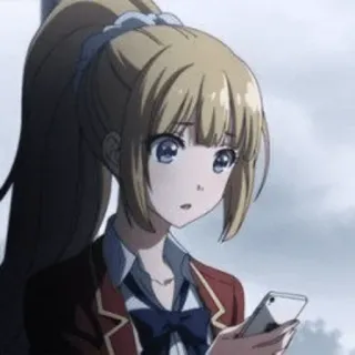 💈 52d0e183 Kei Karuizawa Classroom of the Elite Аниме, Персонаж, Девушка, Блондинка, Хвост, Кей Каруидзава, Classroom of the Elite telegram sticker