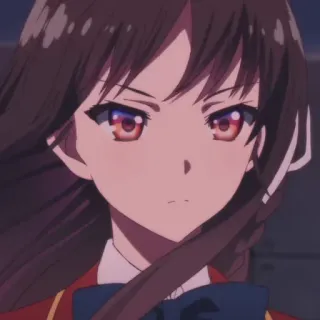 💈 5a622212 Kei Karuizawa Classroom of the Elite Аниме, Девушка, Школьная форма, Коричневые волосы, Красные глаза telegram sticker