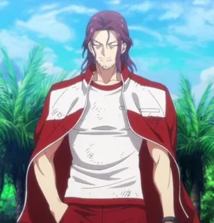 💈 7bce6505 Аниме, Персонаж, Мужчина, Красный, Белый telegram sticker