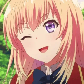 💈 9786ff0d Аниме, Девушка, Подмигивание, Милый, Мультфильм telegram sticker