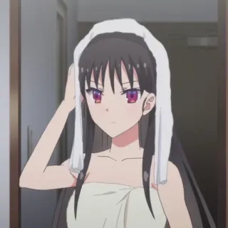 💈 ceca4772 Аниме, Девушка, Полотенце, Ванная telegram sticker