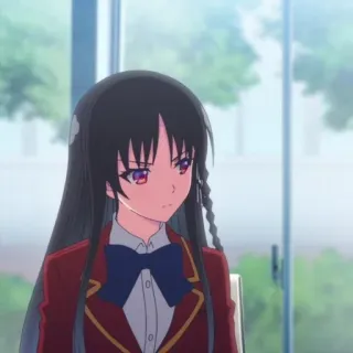 💈 ea85a02f Horikita Suzune Classroom of the Elite Аниме, Школьная форма, Девочка, Класс, Хорикита Сузуне, Серьезная, Classroom of the Elite telegram sticker