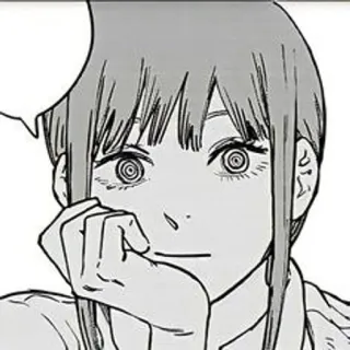 🙂 a549852d Makima Chainsaw Man anime, makima, chainsaw man, manga, personaje, femenino telegram sticker