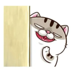 🥰 16cf3385 猫, マンガ, 幸せ, 笑顔, 覗き見 telegram sticker