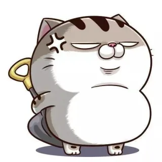 👿 40dabbe8 猫, 怒り, シャベル, 漫画, 動物, かわいい telegram sticker