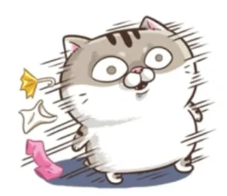🤥 6d835946 猫, 漫画, 動物, ステッカー, かわいい, 面白い, 走る telegram sticker