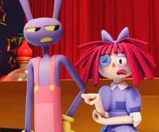 😱 1f4d3a47 kartun, boneka, animasi, karakter, kelinci ungu telegram sticker