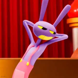 😎 4f0ea778 kartun, karakter, kelinci, animasi, ungu, antropomorfik, lucu telegram sticker