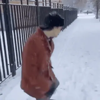 🌟 6a561c5d หิมะ, ฤดูหนาว, หนาว, กลางแจ้ง, เดิน telegram sticker